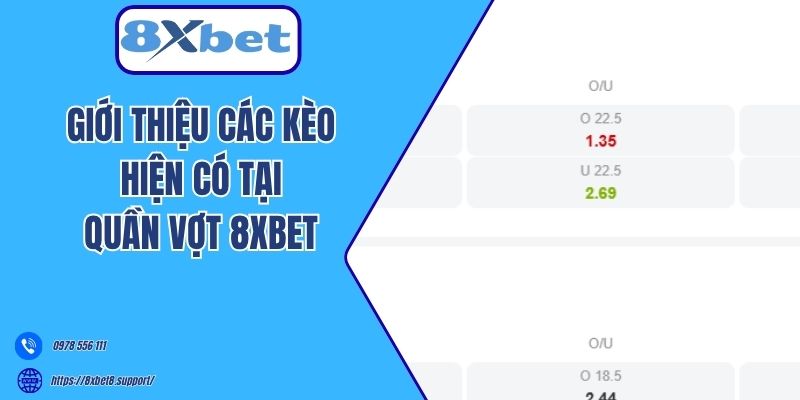 Giới thiệu các kèo hiện có tại quần vợt 8xbet